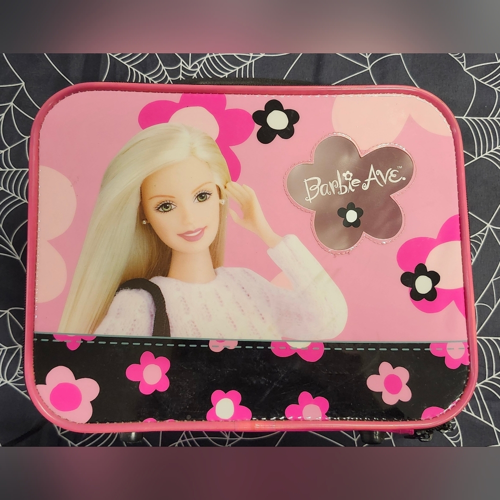 Y2K Barbie Ave - Small Travel Case with Handle/Luggage - Mattel - GUC
